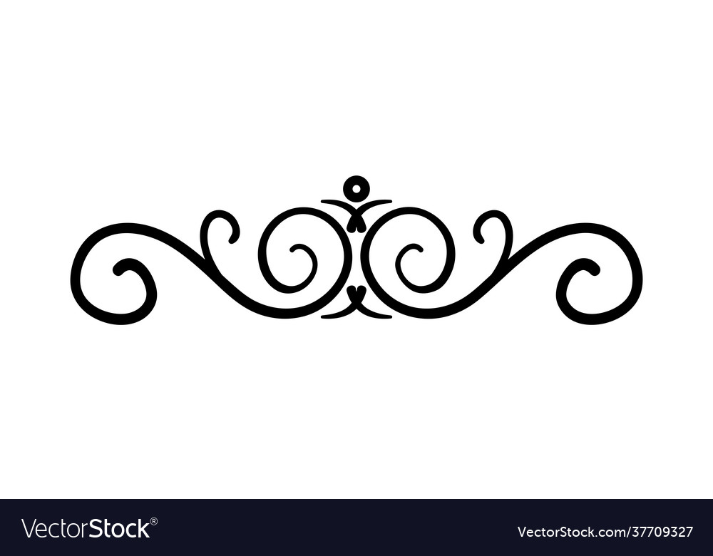 Swirly divider ornament Royalty Free Vector Image