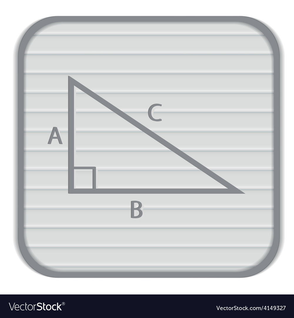 Triangle math symbol icon geometry learning Vector Image
