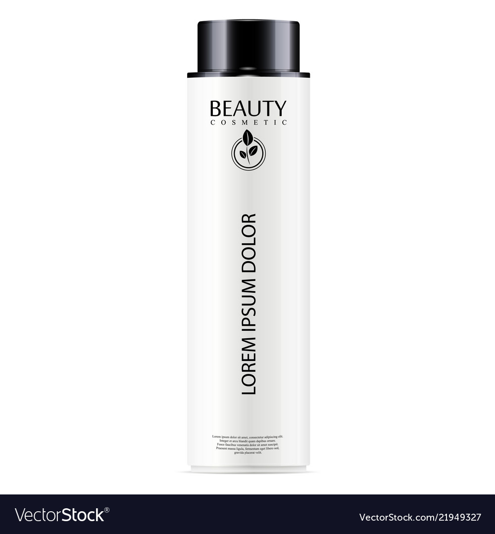 White cosmetic bottle for facial toner hair vector image White cosmetic bottle for facial toner hair