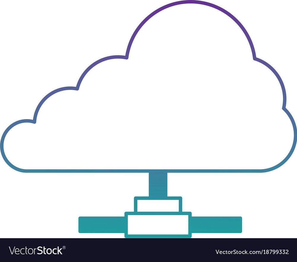 Cloud computing isolated icon