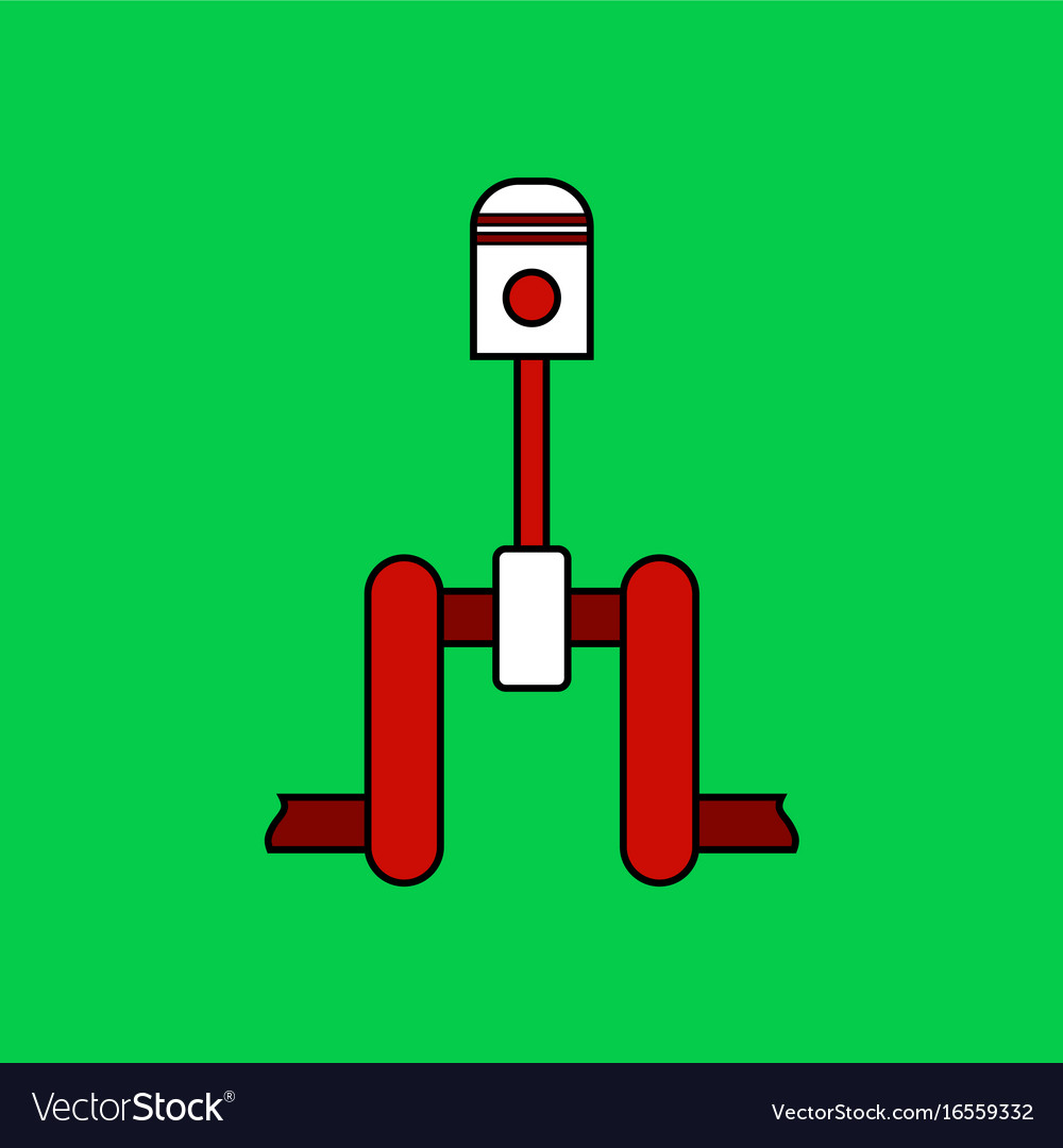 Flat icon design collection piston scheme