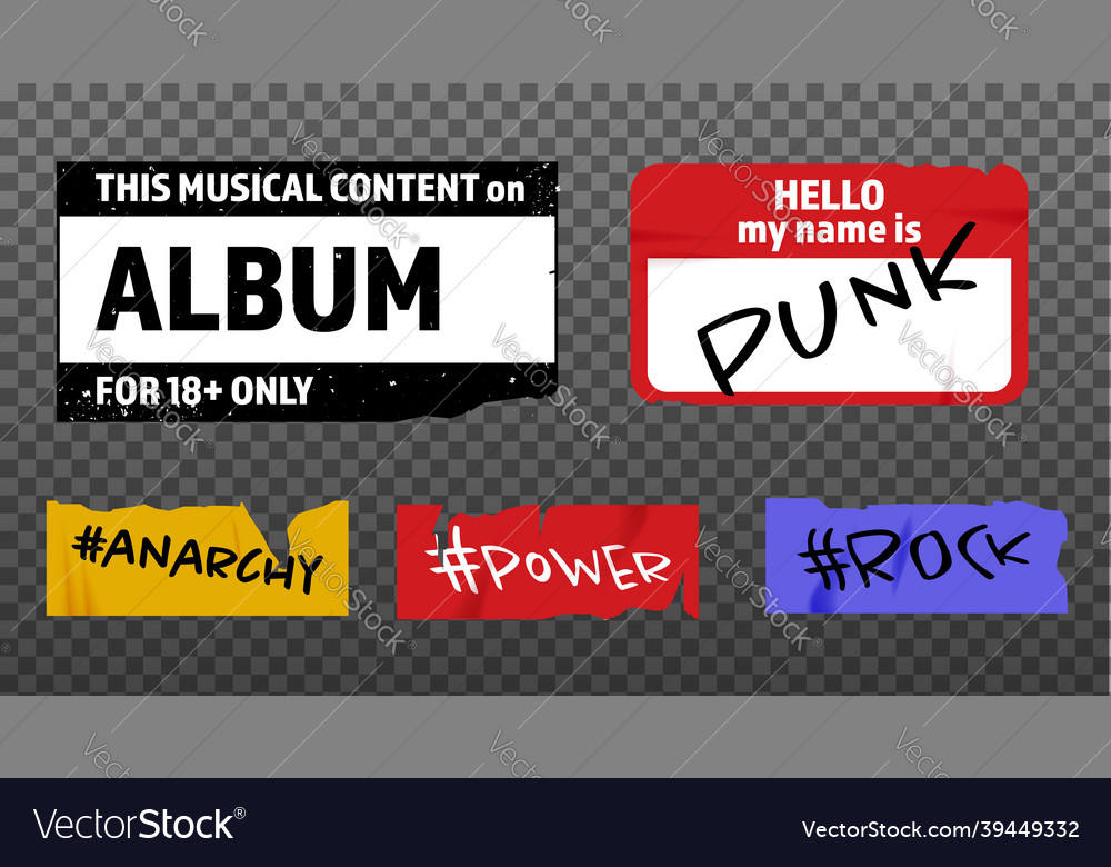 Grunge stickers collection the old template