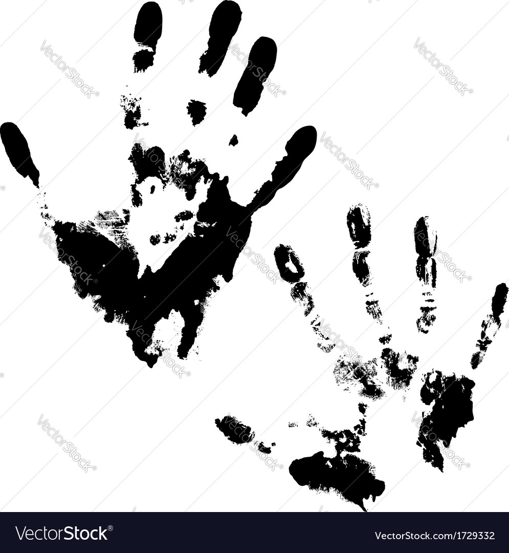 Hand print set of 2 imprint