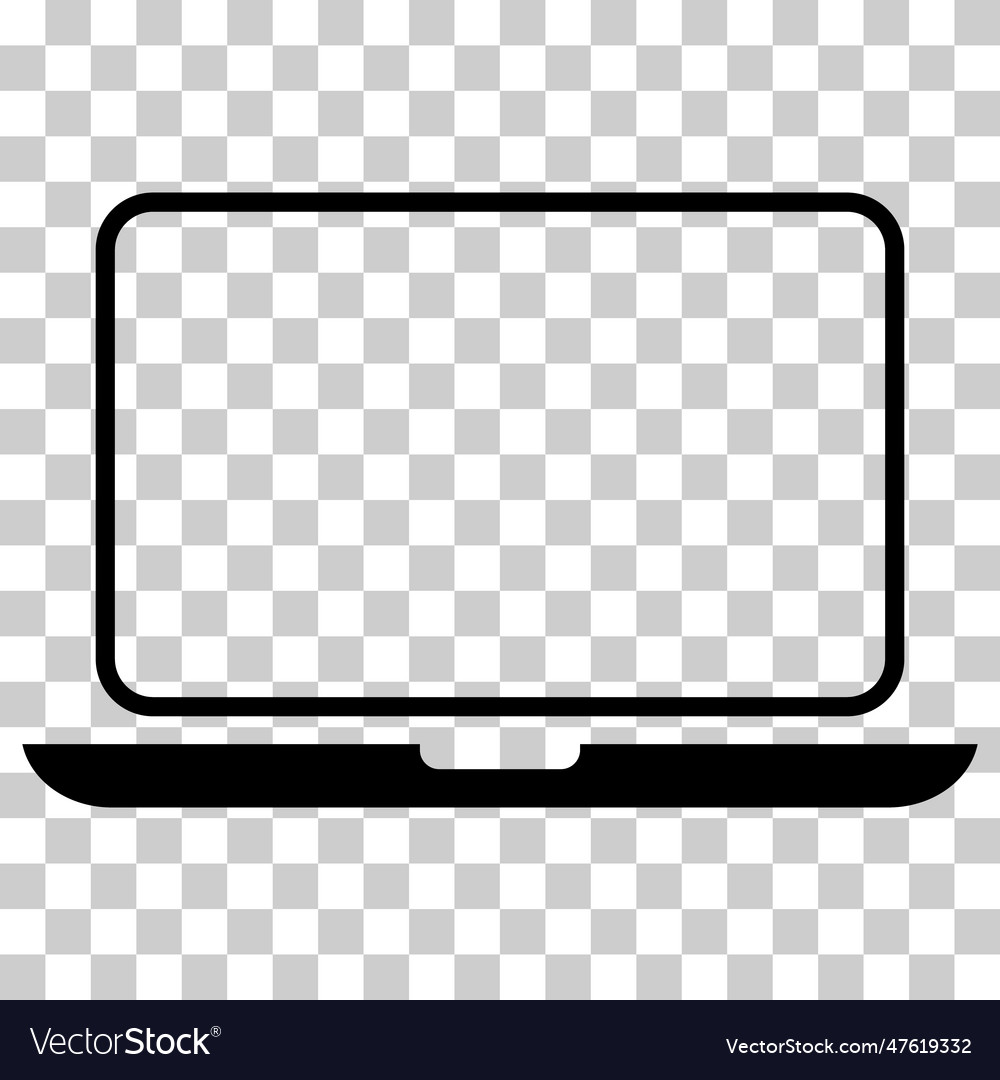 Laptop flat web icon notebook computer technology vector image Laptop flat web icon notebook computer technology