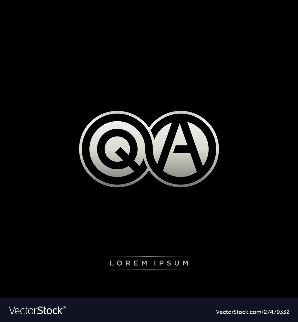 Qa initial letter linked circle capital monogram Vector Image Qa initial letter linked circle capital monogram