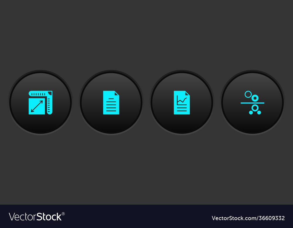 Set paper size file document with graph vector image Set paper size file document with graph