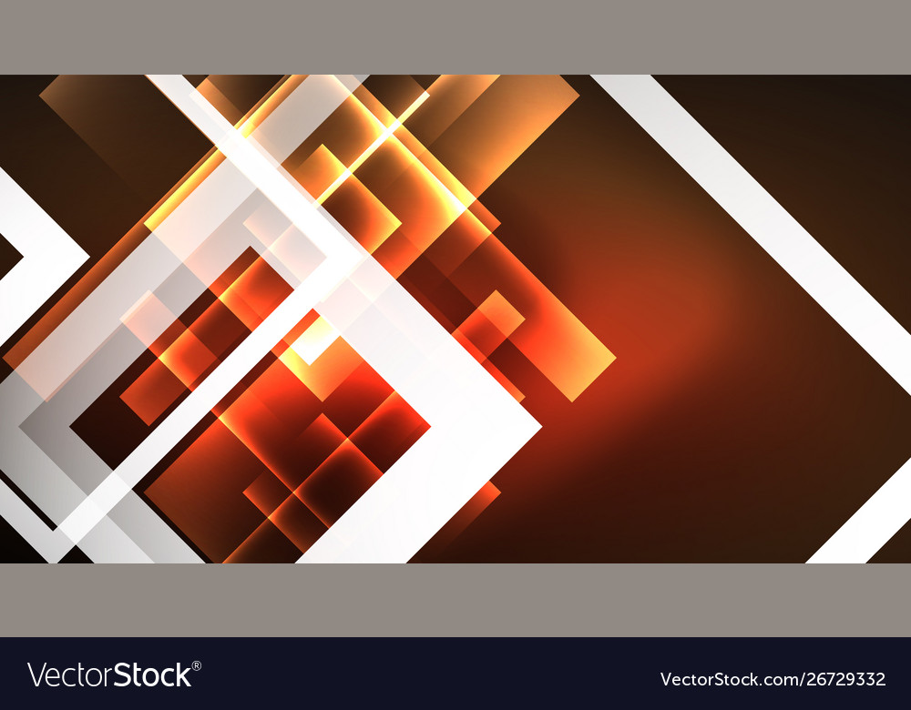 Shiny neon design square shape abstract background