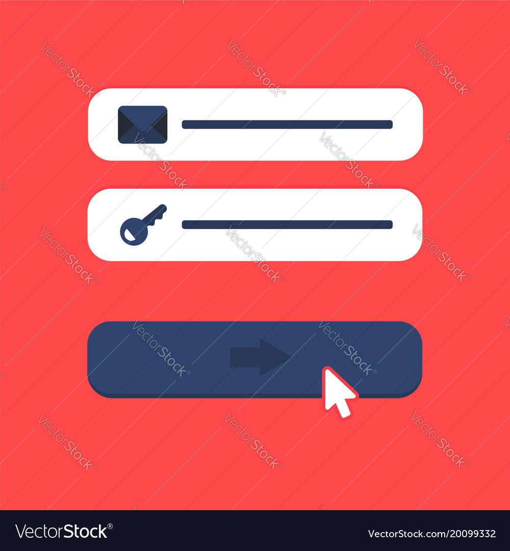Web template of computer login form