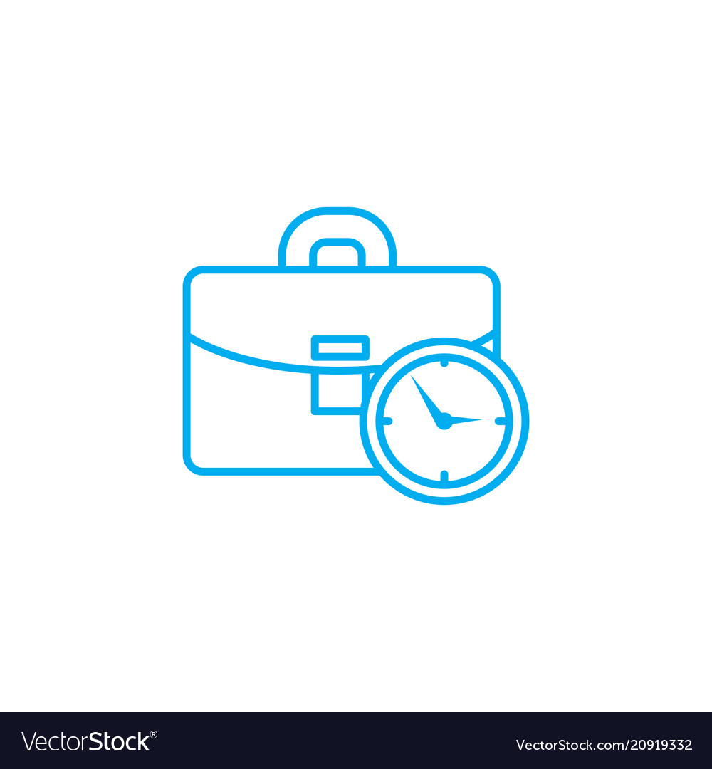 Working time linear icon concept vector image Working time linear icon concept