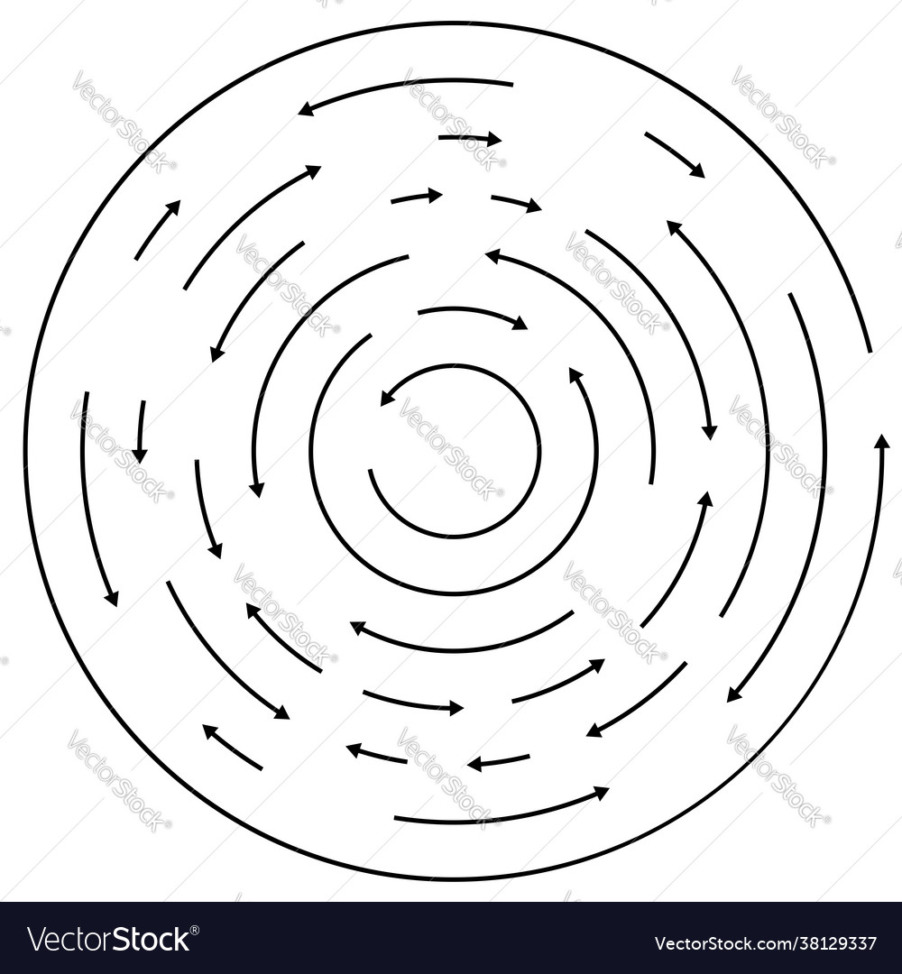 Circular cyclic arrows circle element Vector Image Circular cyclic arrows circle element