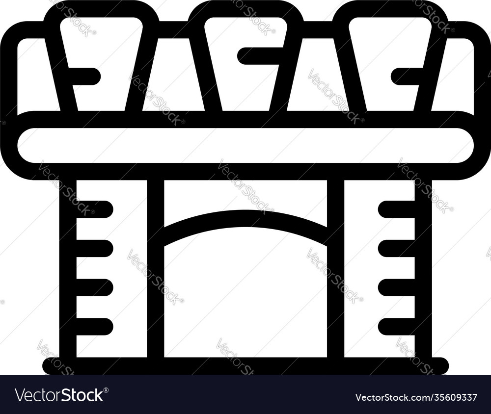 City infrastructure icon outline style Royalty Free Vector