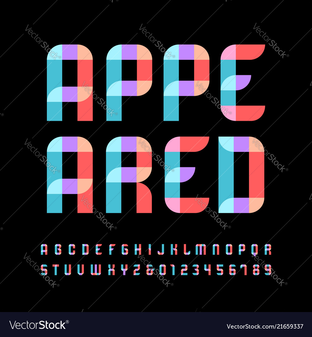 color font alphabet with