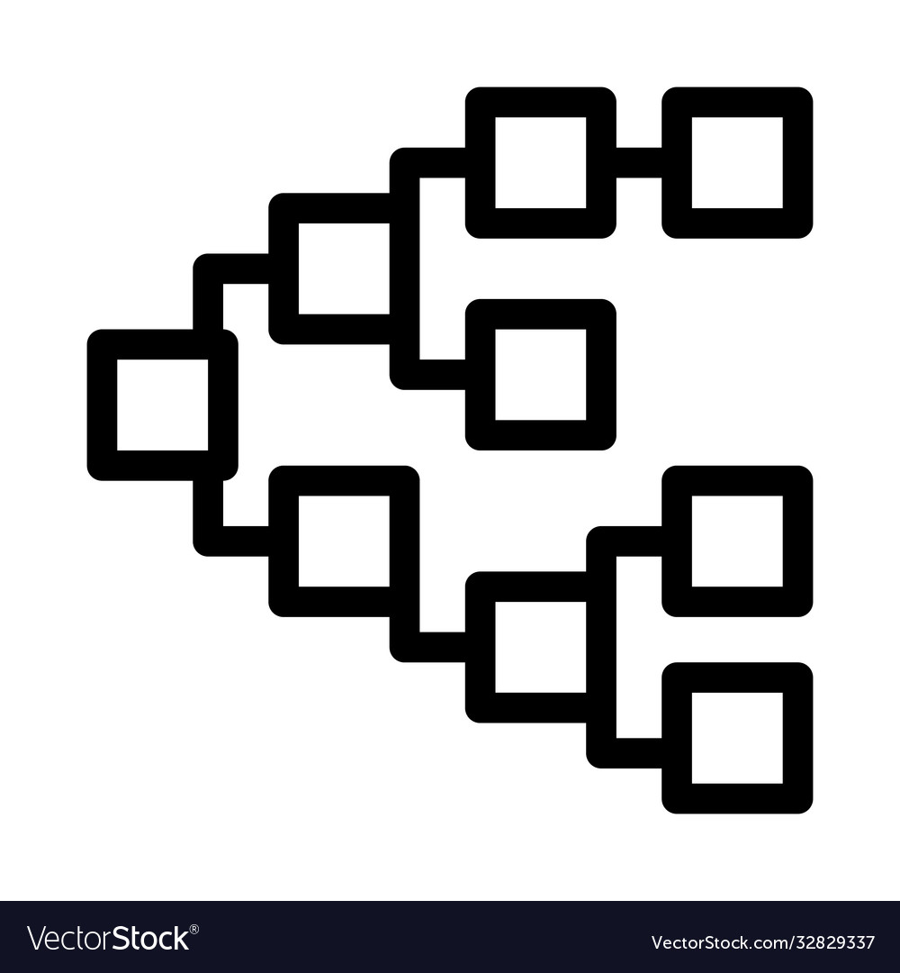 Front end hierarchy icon outline vector image Front end hierarchy icon outline