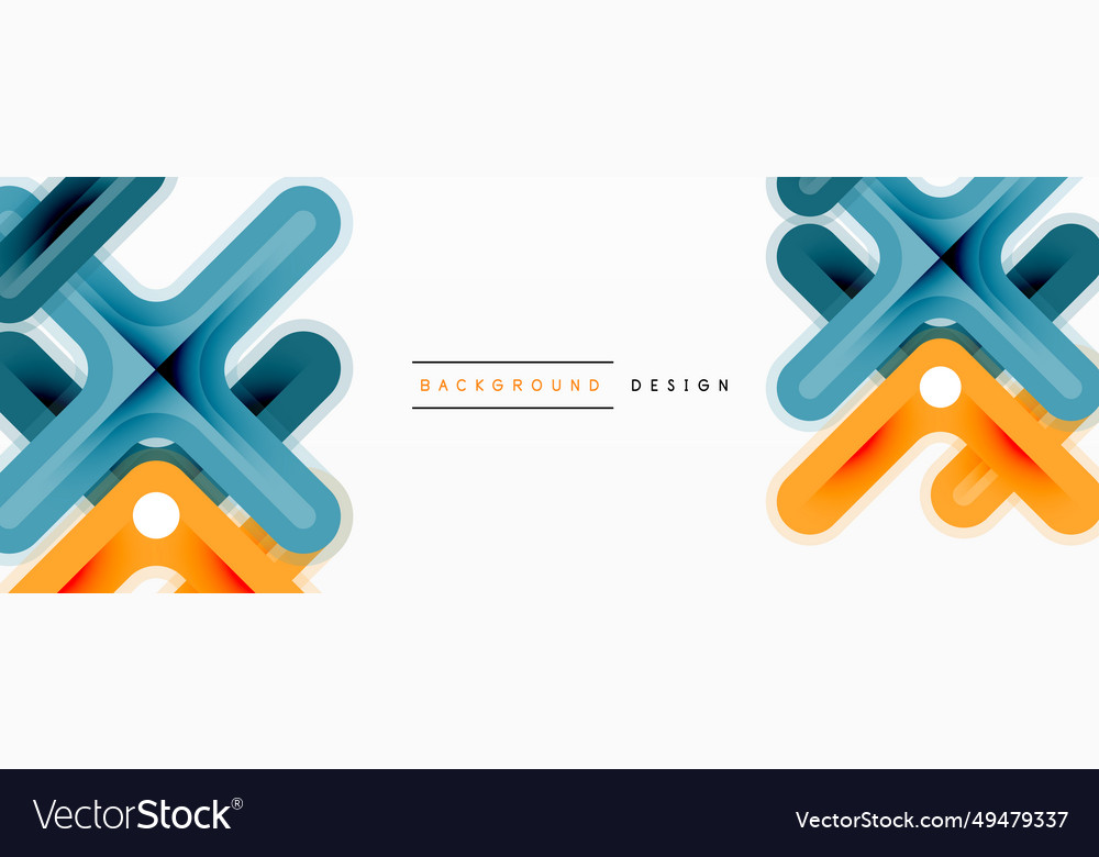 Minimal geometric background cross line design vector image Minimal geometric background cross line design