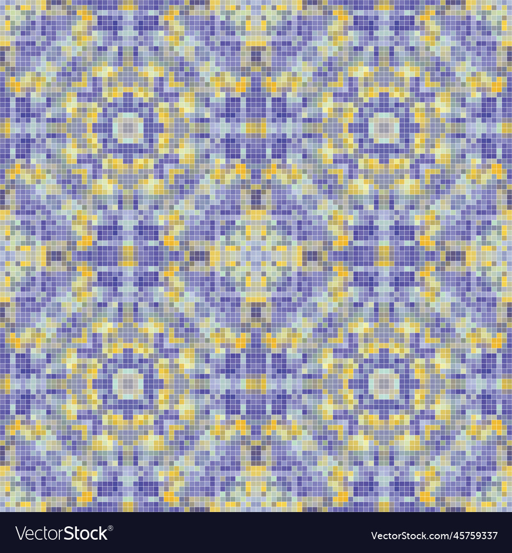 Pixel mosaic seamless pattern design repeat vector image Pixel mosaic seamless pattern design repeat