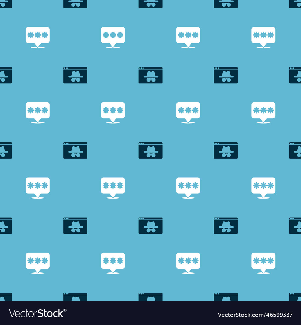 Set browser incognito window and password vector image Set browser incognito window and password