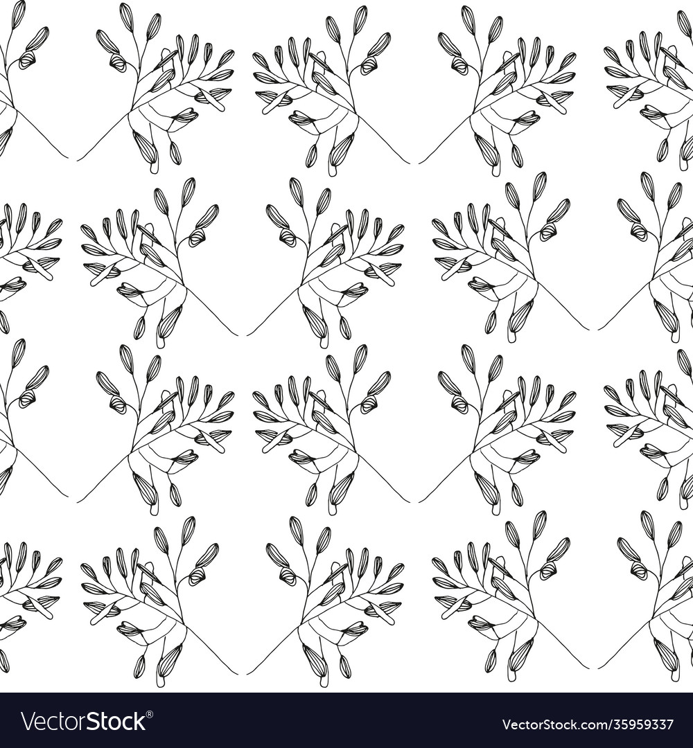 Simple leaves repeat pattern
