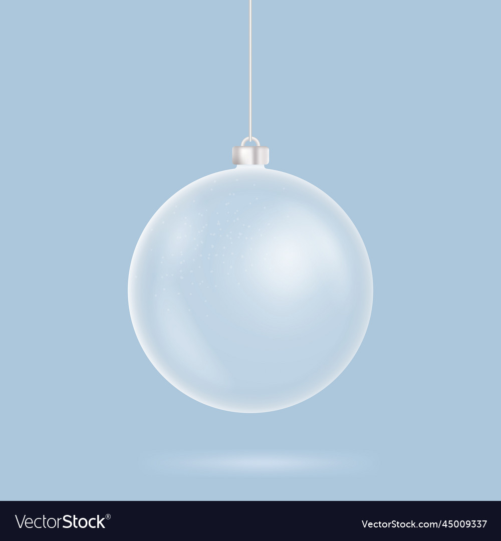 Transparente realistische Weihnachtskugel isoliert