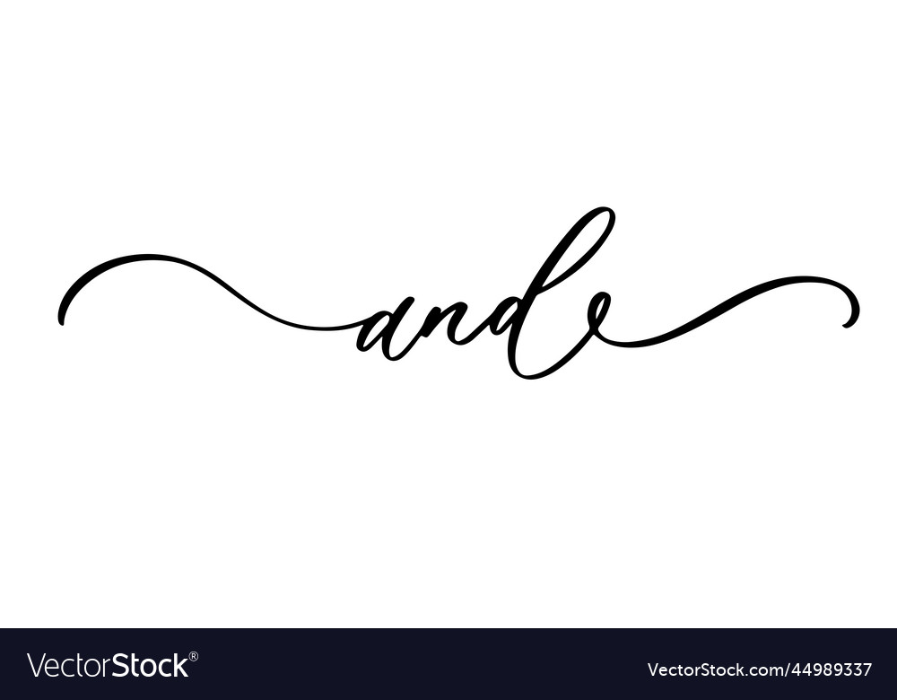 Wedding calligraphy text hand written Royalty Free Vector