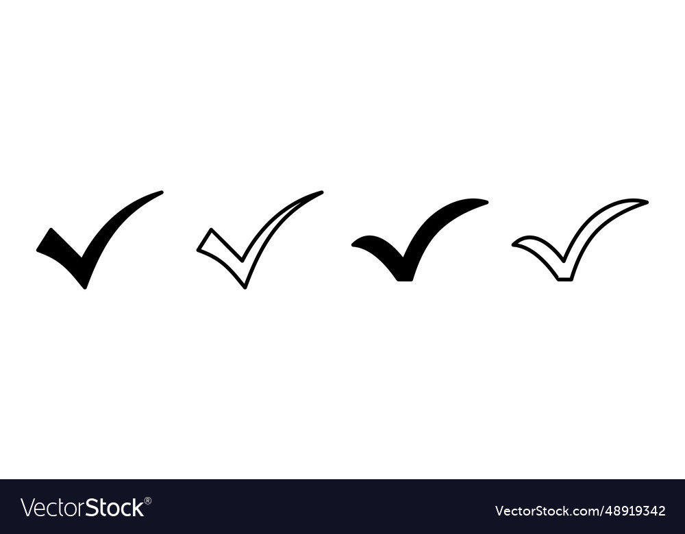Check icon mark list button vector image Check icon mark list button