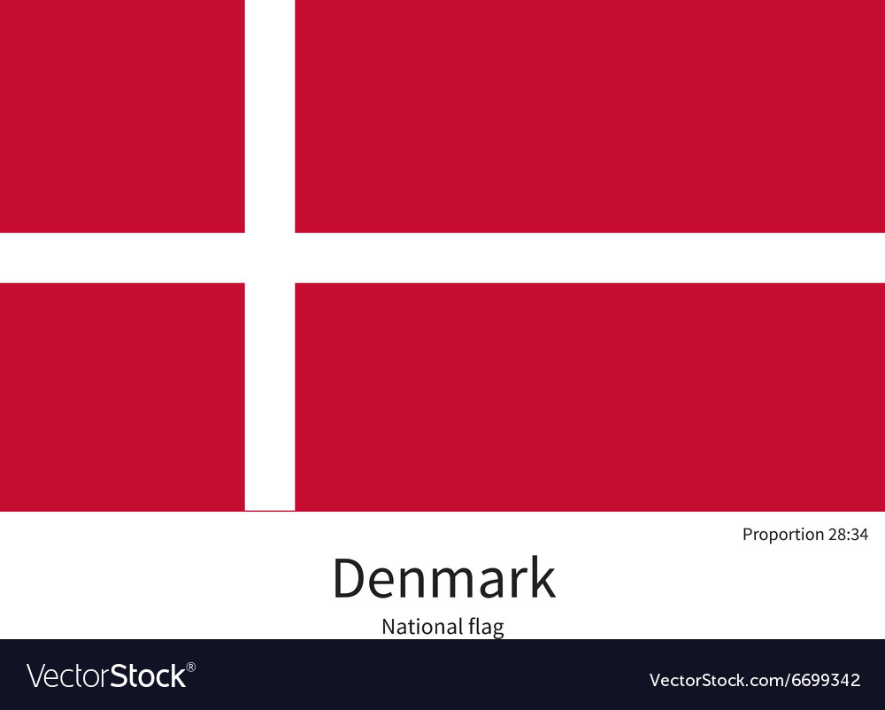 Flagge Dänemarks - Farben und Proportionen