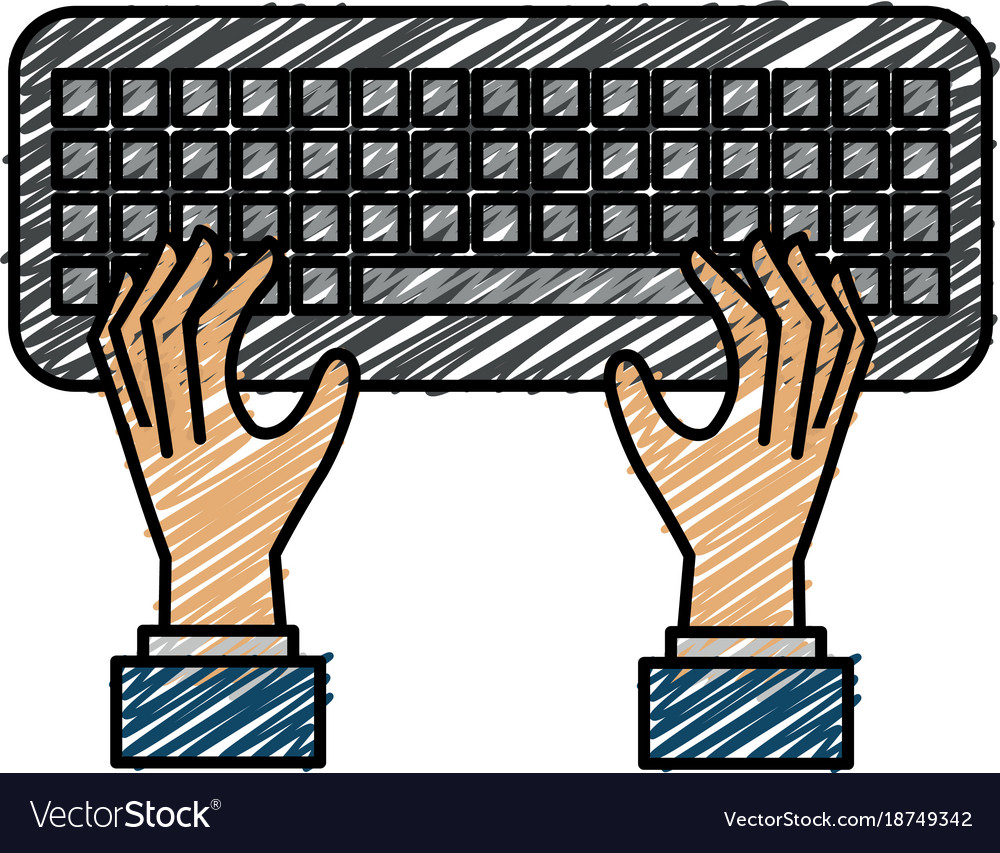 Hands user with keyboard