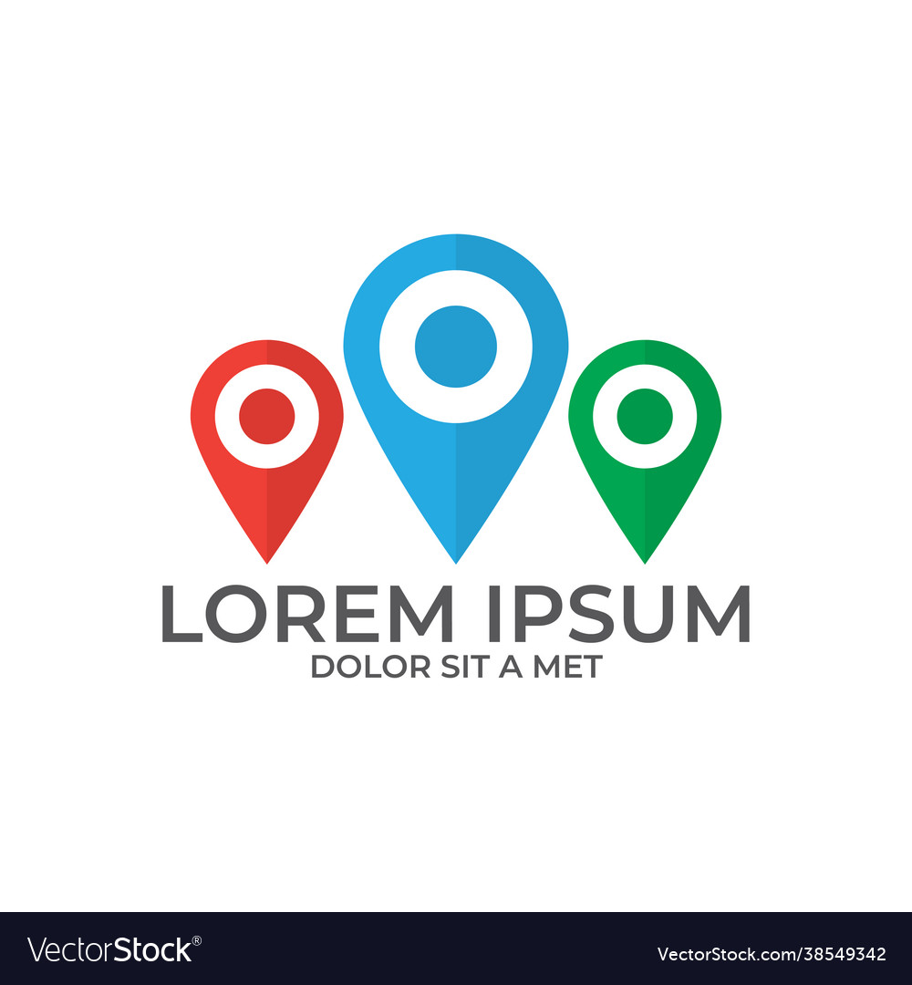 Map pin logo icon design isolated on white Vector Image map-pin-logo-icon-design-isolated-on-white-vector-image