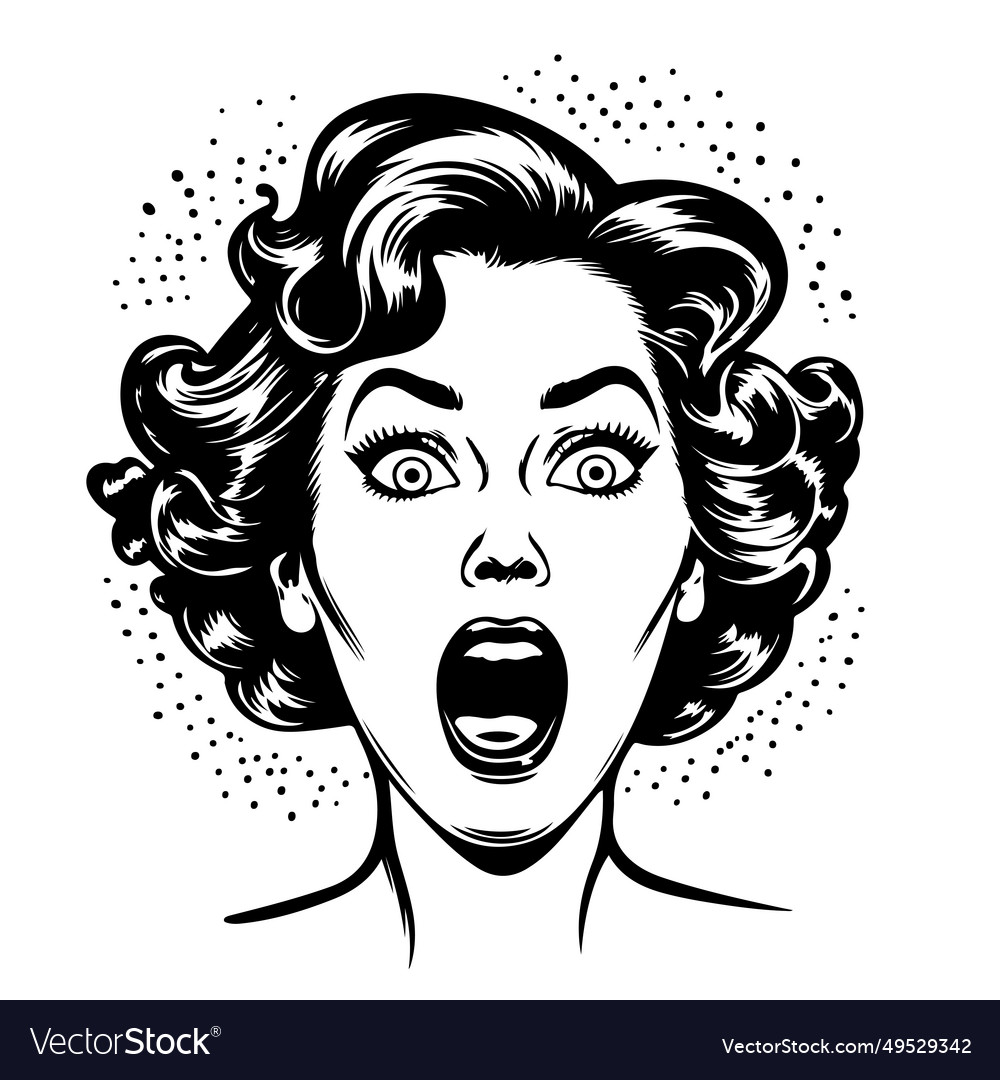 Screaming Girl Portrait