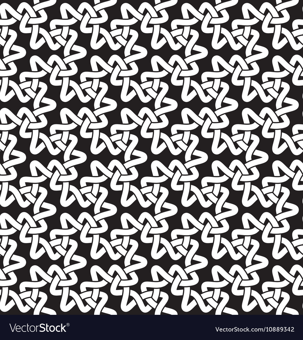 Seamless pattern of intersecting trefoils