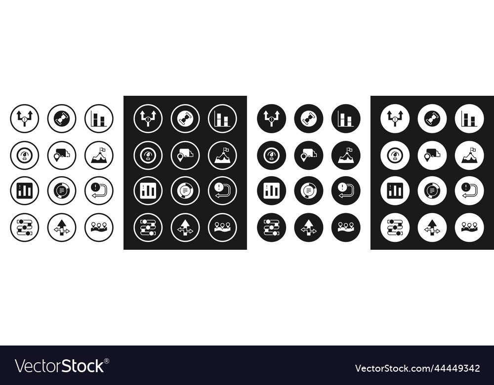 Set graph chart diagram delivery tracking vector image Set graph chart diagram delivery tracking