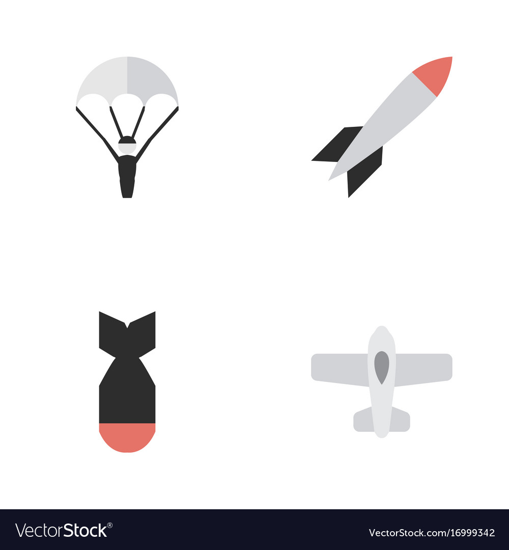 Set of simple aircraft icons