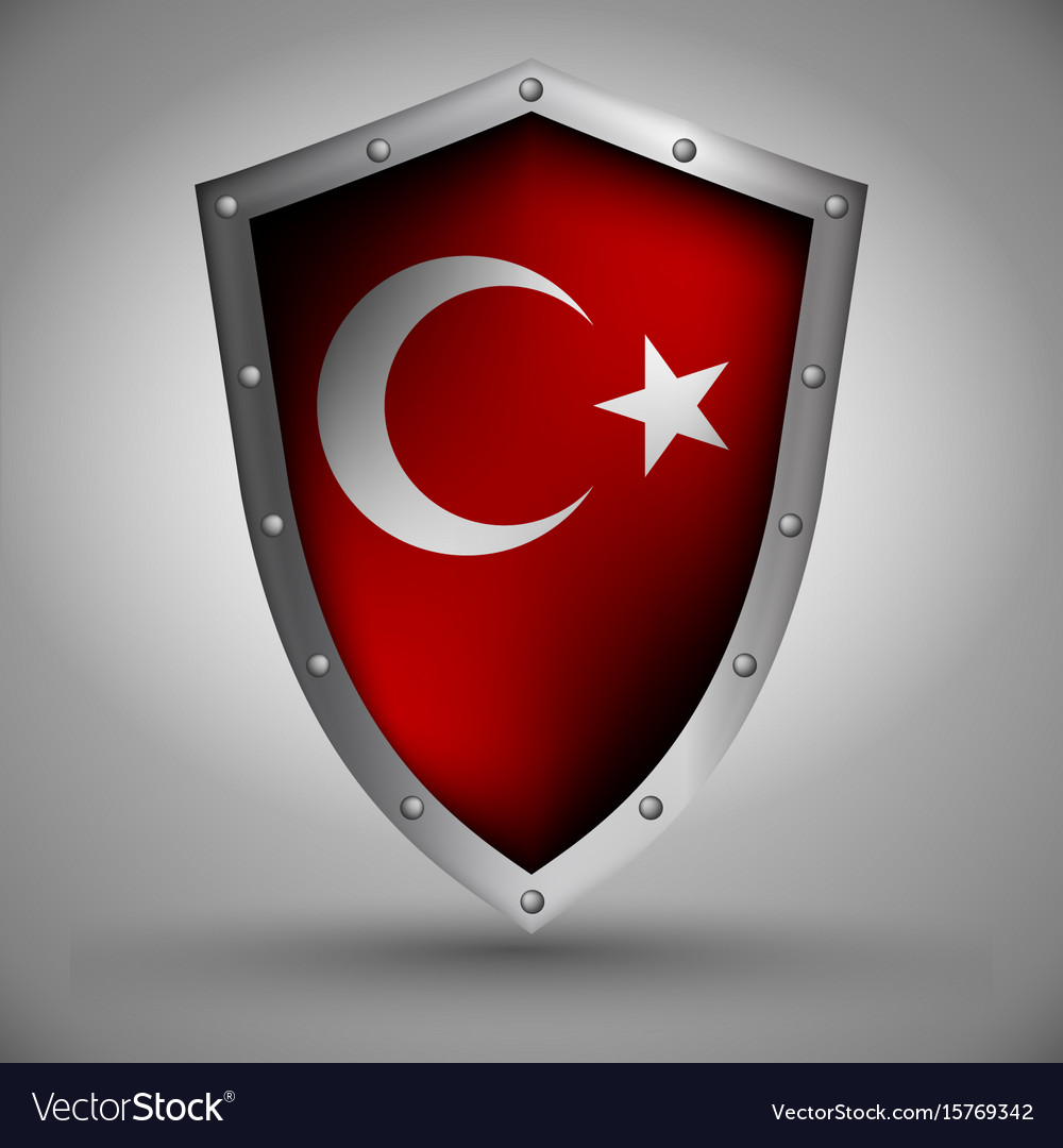 Shield with flag