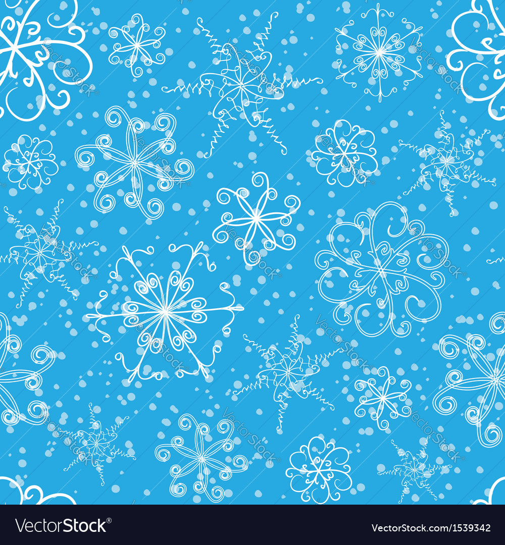 Snowflakes seamless pattern