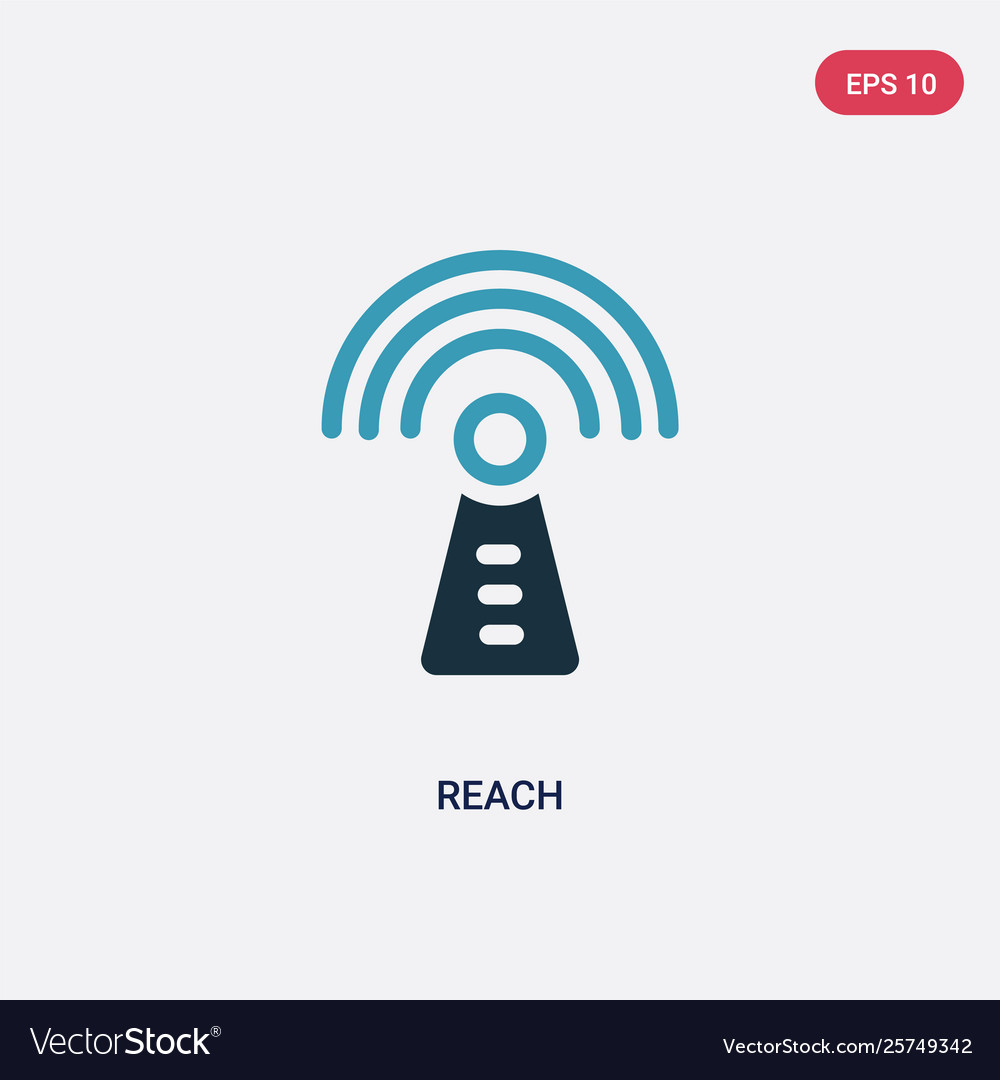 Two color reach icon from technology concept Vector Image