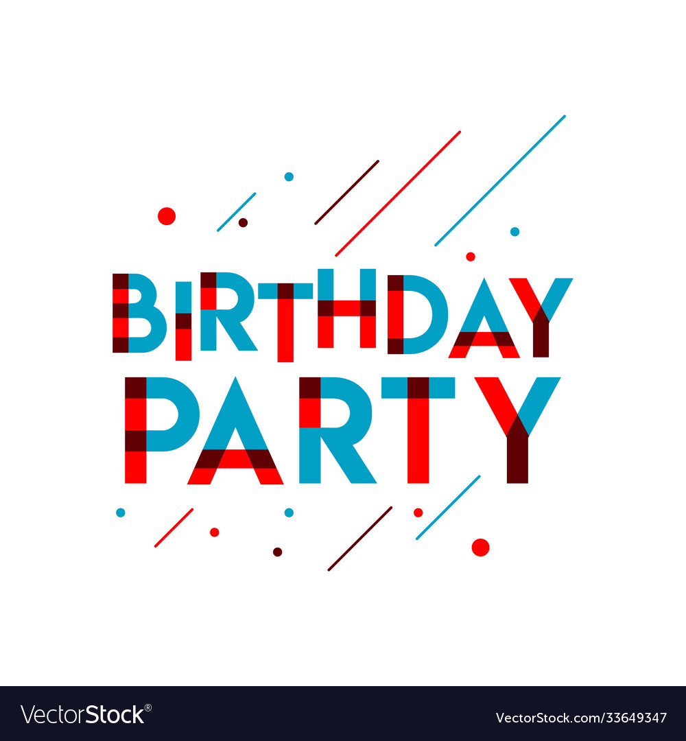 Birthday party template design Royalty Free Vector Image