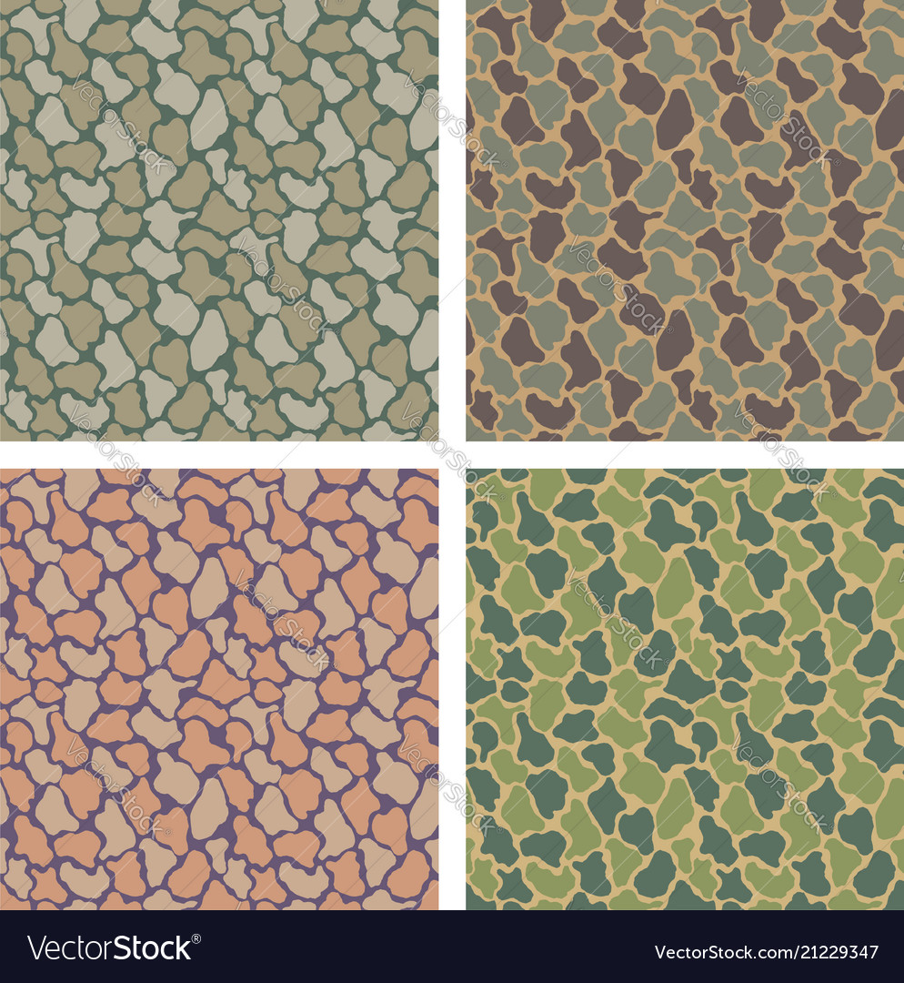 Camouflage pattern design with different color