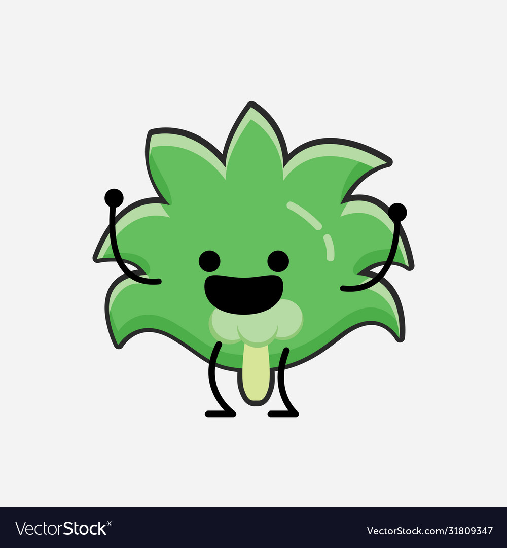 Cute coconut tree mascot character in flat design Vector Image