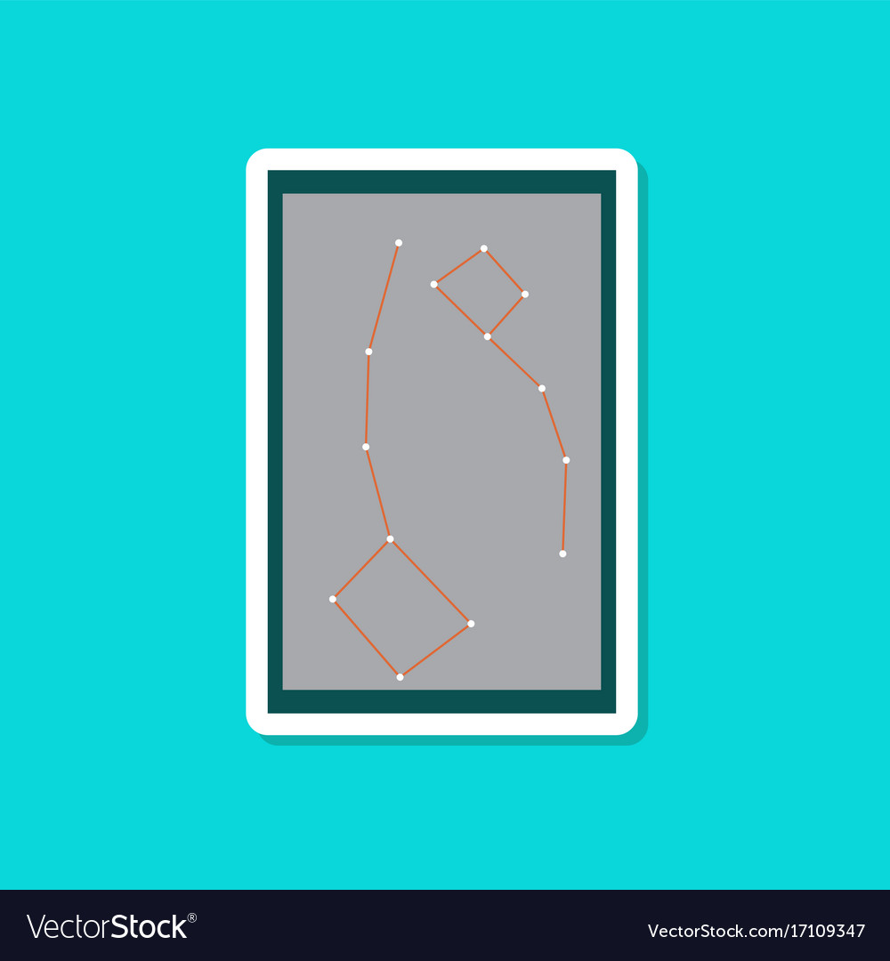 Paper sticker on stylish background constellation