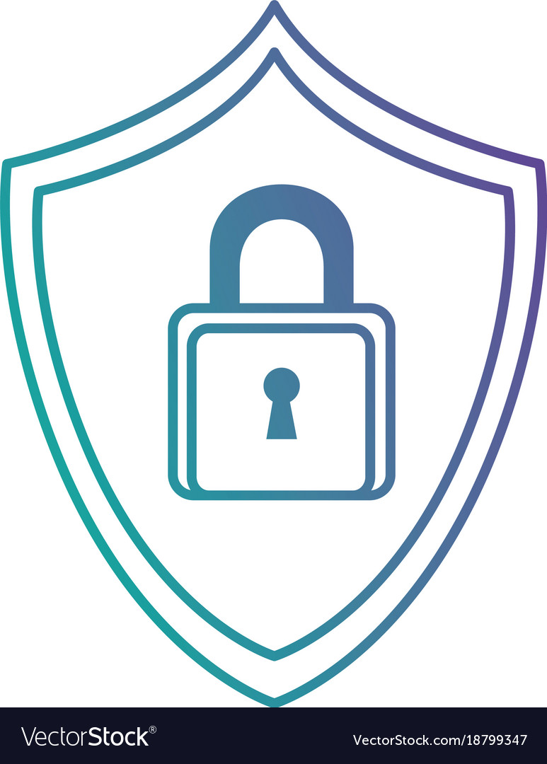 Shield with padlock security