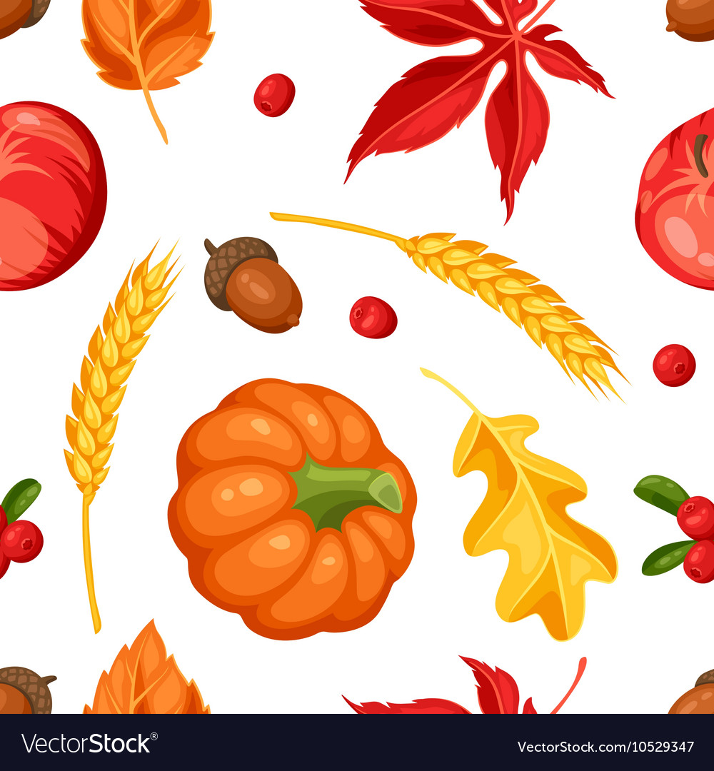 Thanksgiving day or autumn seamless pattern