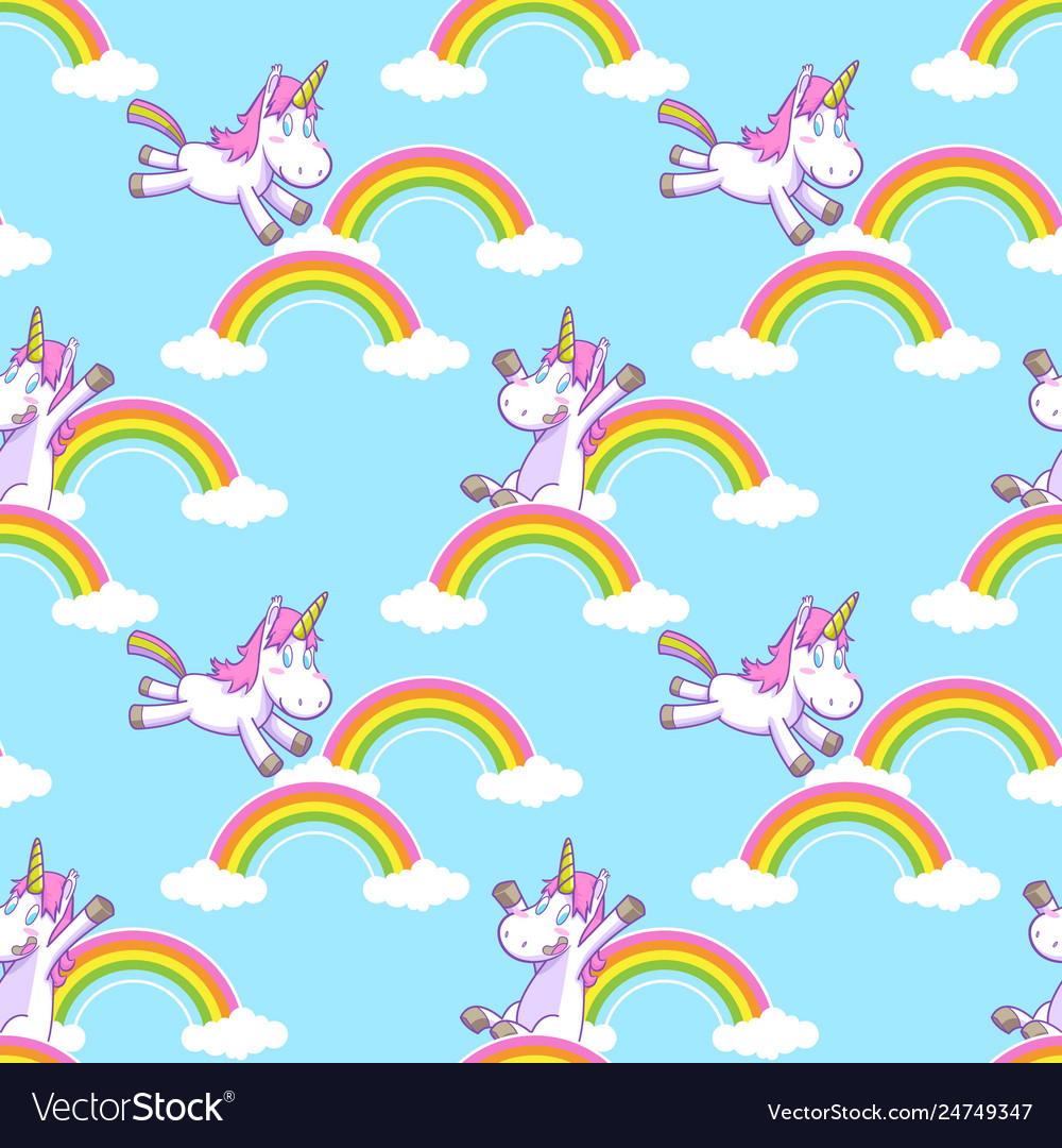 Unicorn seamless pattern