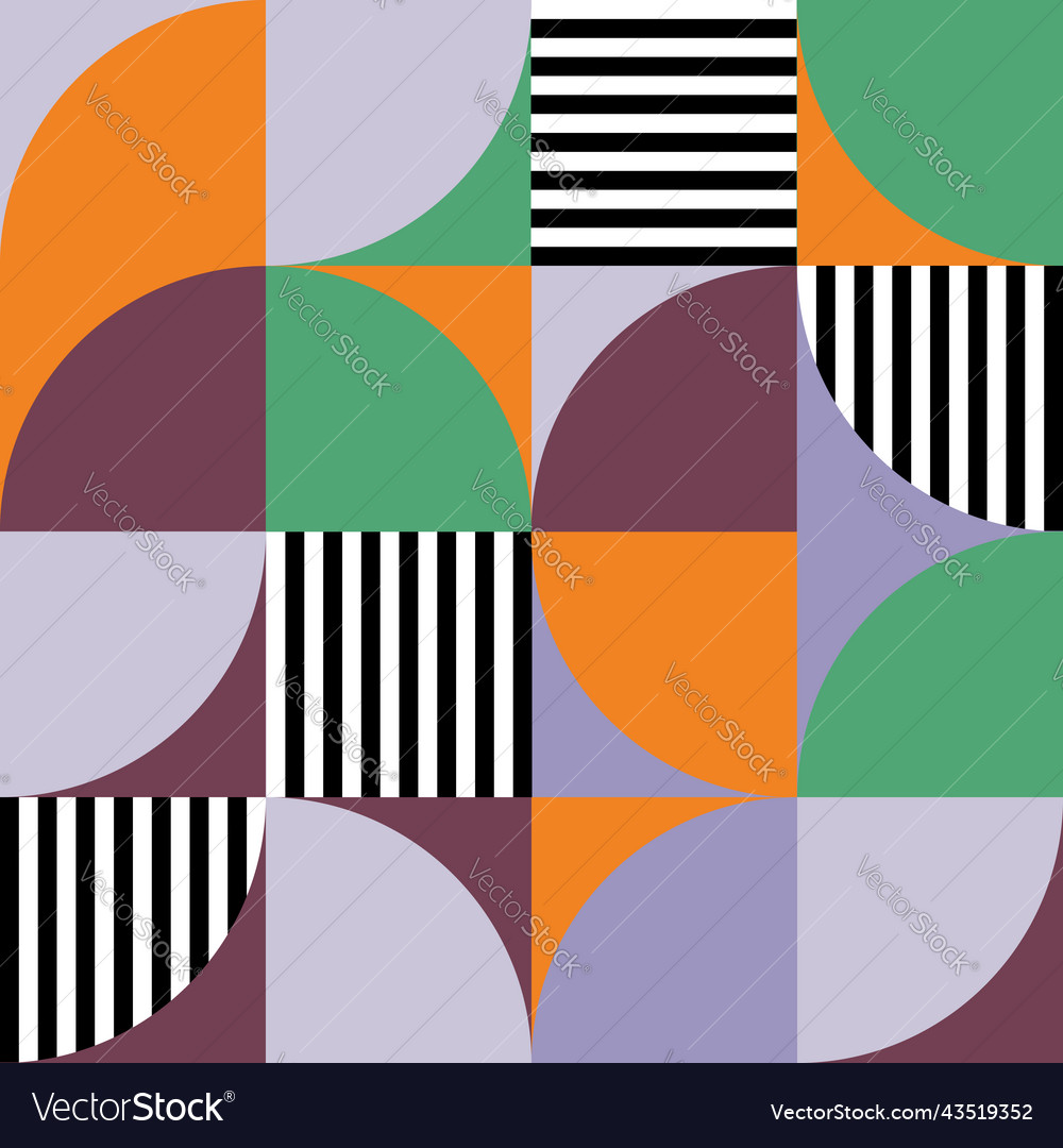 Abstract geometric shape blocks seamless pattern vector image Abstract geometric shape blocks seamless pattern