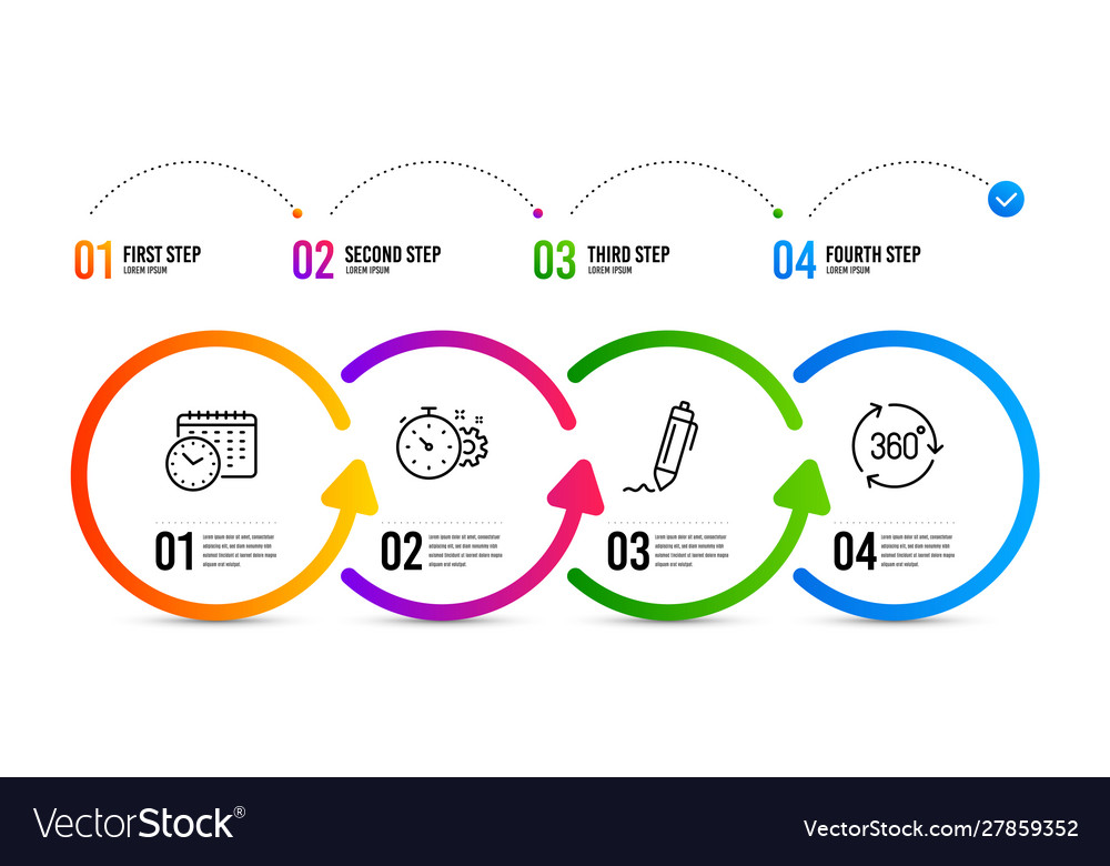 Calendar time signature and cogwheel timer icons vector image Calendar time signature and cogwheel timer icons