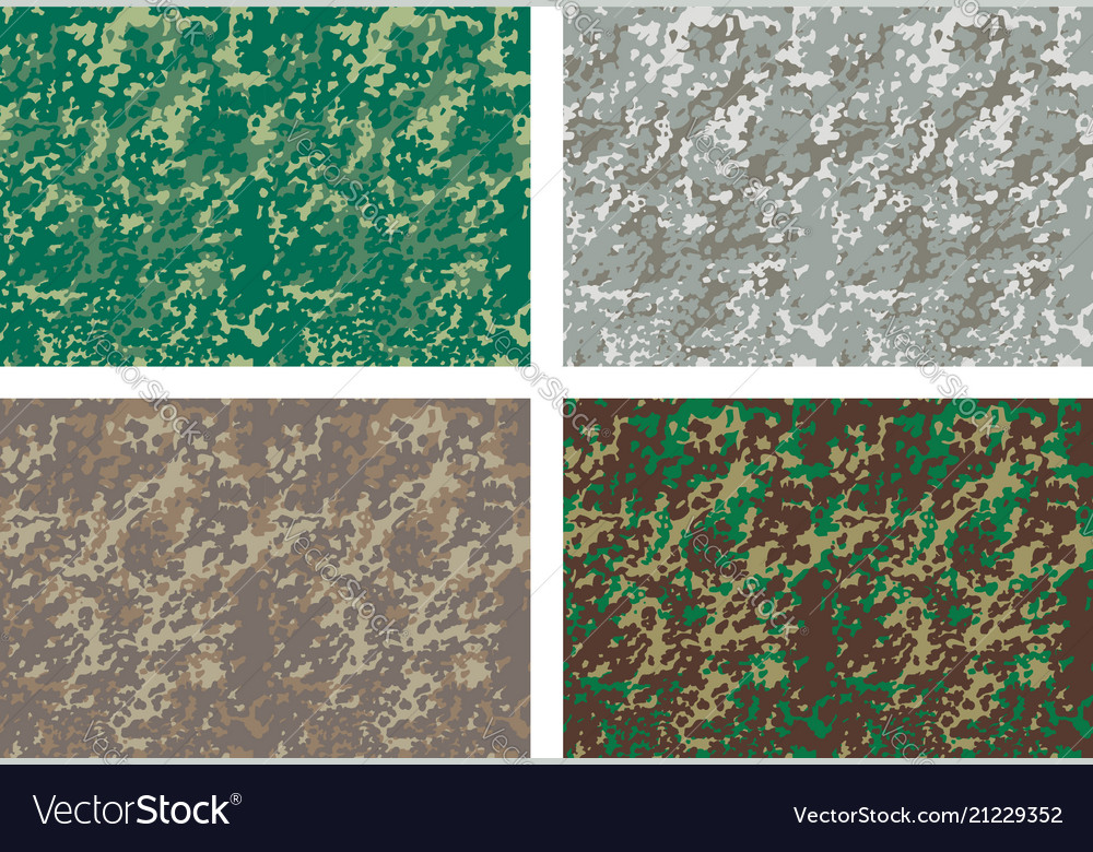 Camouflage pattern design with different color vector image Camouflage pattern design with different color