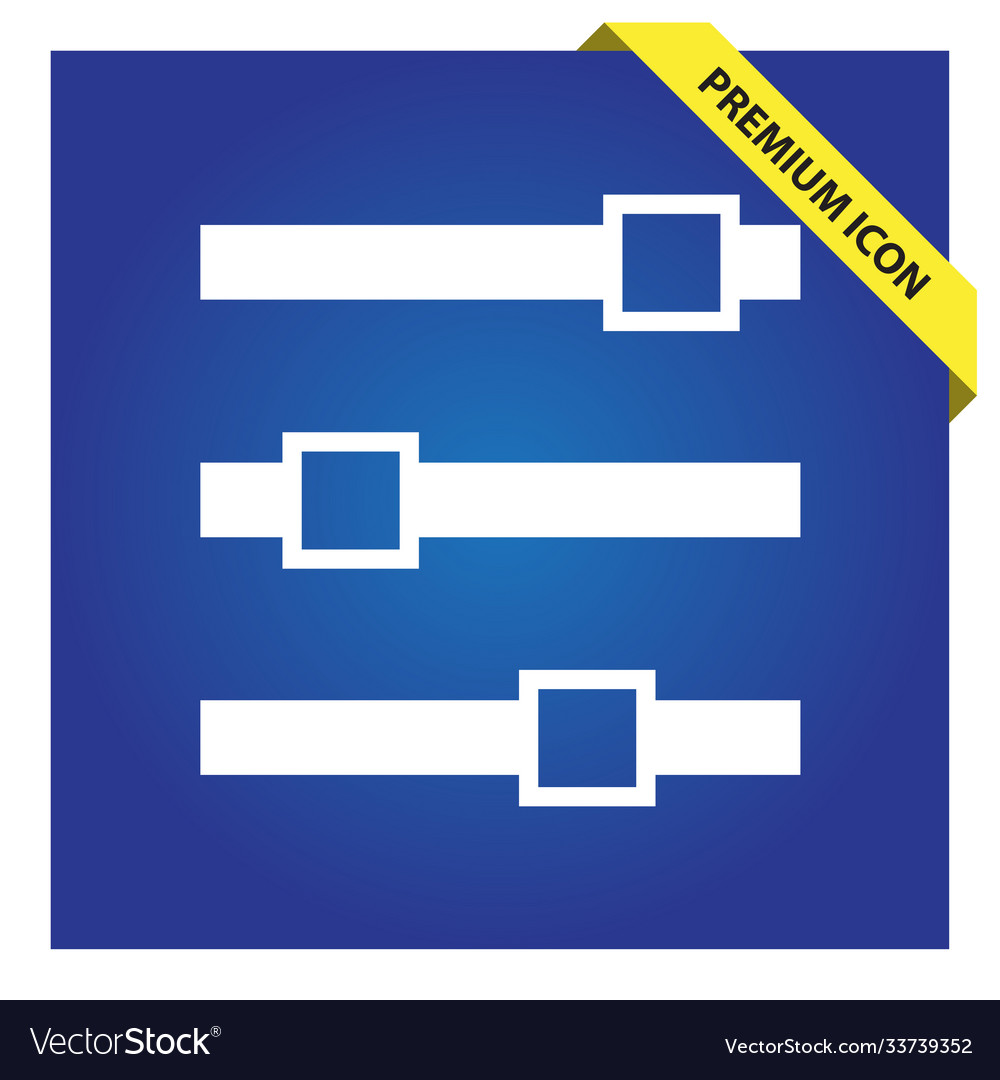 Equalizer icon for web and mobile
