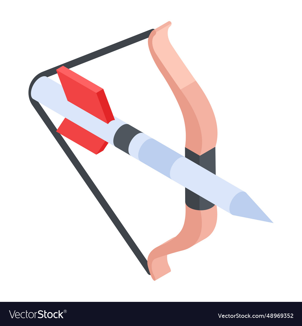 Get a glimpse of archery game isometric icon Vector Image