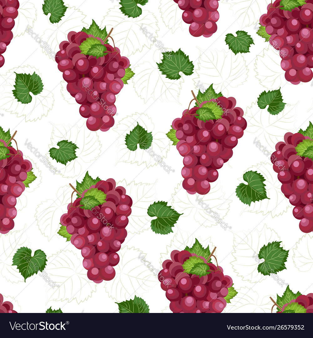 Grape Bunch Seamless Pattern