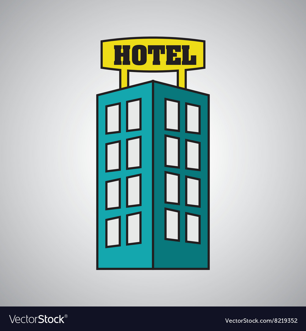 Hotel building design Royalty Free Vector Image