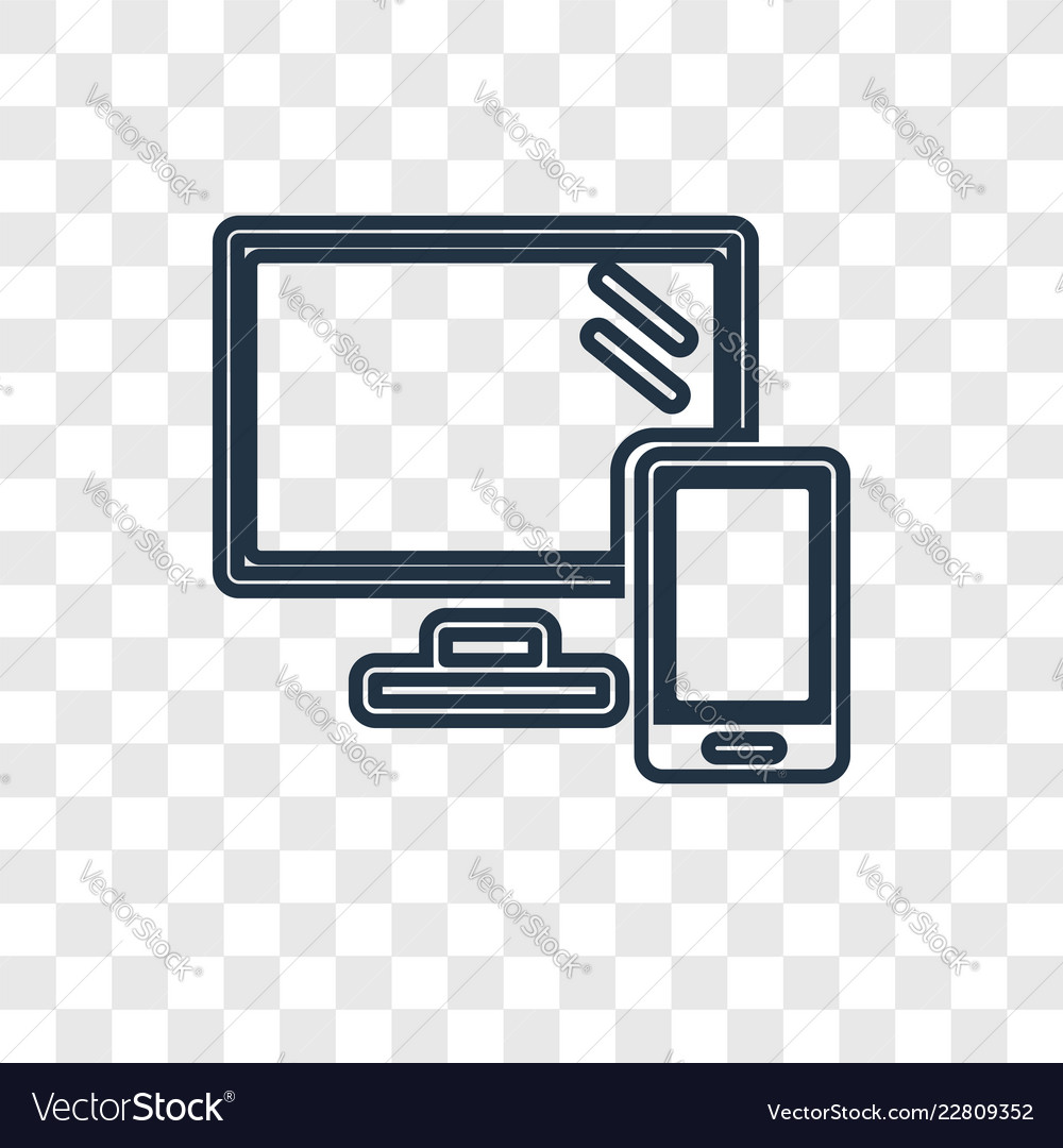 Responsive concept linear icon isolated vector image Responsive concept linear icon isolated