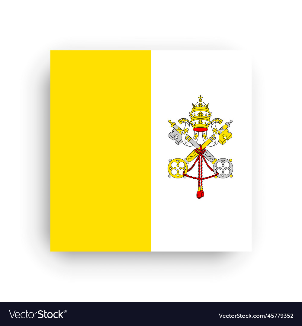 Square flag of vatican city